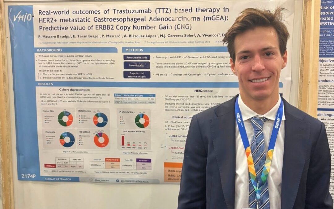 Pau Mascaró, residente de 5.º año: “Presentar una comunicación oral en ESMO ha sido una experiencia muy formativa y gratificante”